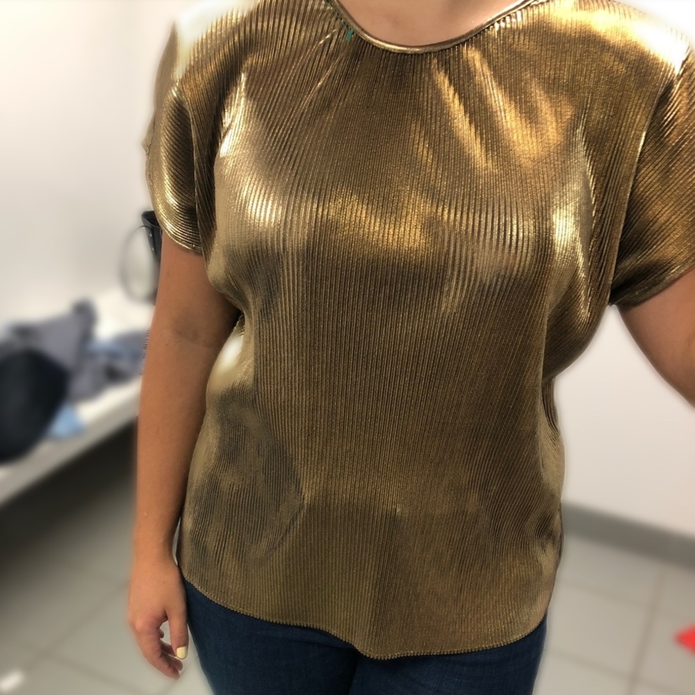 Vintage Metallic Gold Top